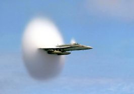 jet aircraft breaks the sound barrier